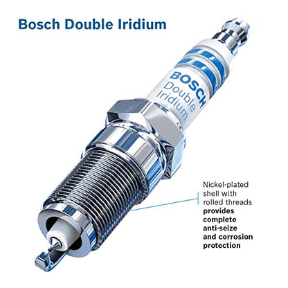 BOSCH 9603 OE Fine Wire Double Iridium Spark Plug - Advanced Original Equipment Technology with 4X Life - Pack of 4 - size: Pack of 4, style: 4Pk