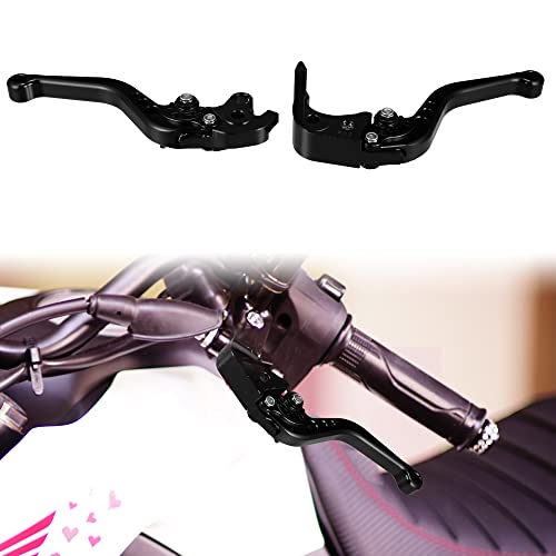 X AUTOHAUX 1 Pair Motorcycle Brake Clutch Levers Adjustable Folding CNC for Honda CBR1000RR CBR 1000RR FIREBLADE SC57 2004-2007 for CB1000R 2008-2016 Black - color: Black
