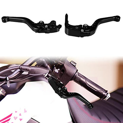 X AUTOHAUX 1 Pair Motorcycle Brake Clutch Levers Adjustable Folding CNC for Honda CBR1000RR CBR 1000RR FIREBLADE SC57 2004-2007 for CB1000R 2008-2016 Black - color: Black