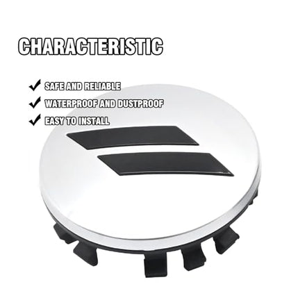 MDEOOSKY 4Pcs 6CZ27DX8AA 63mm 2.5" Wheel Center Cap Covers Replacement for Dodge Charger Challenger Durango Replace 6CZ27RM8AA (Silver) - color: Silver