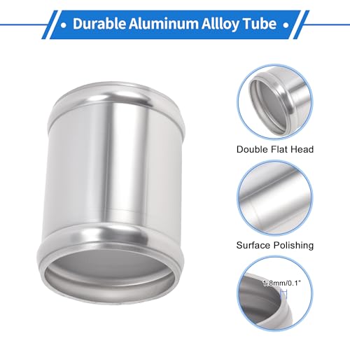 2.25" OD 0° 6063 Aluminum Alloy Tube Intercooler Pipe 3" Length - size: 2.25"OD 3"Length