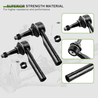 SCITOO 8pcs Suspension Kit Sway Bar Outer Inner Tie Rod Idler Pitman Arm 4 Grooves for Chevy Tahoe Silverado 1500 Suburban 1500 Avalanche 1500 for GMC Sierra 1500 Yukon for Cadillac Escalade