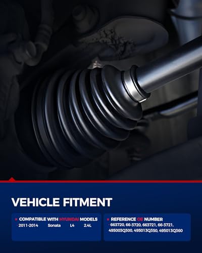 KAX Front CV Axle Shaft Assembly 66-3720 66-3721 for Hyundai Sonata - size: Front - 66-3720 66-3721