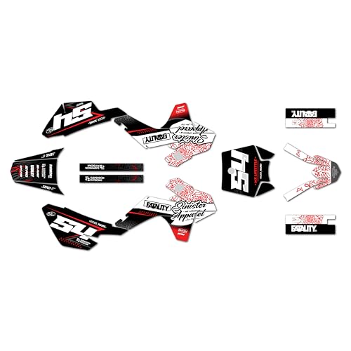 Graphics Kit for SSR SR70, SR110, and SR125 (2021+) Fatality Series Red 16 Mil - On/Off the Road - Dirt Pit Bike Motorcycle Sticker, Dirtbike Racing Decal Motocross Accessories no-Plastics - color: Red, size: 16 Mil - On/Off the Road