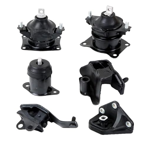 Set of 6 Engine Motor and Trans Mount 2.4L Compatible with Acura TSX 2004 2005 2006 2007 2008 Car Transmission Mount Replacement Parts A4509 A4516 A4510 A4517 A4526HY A4544