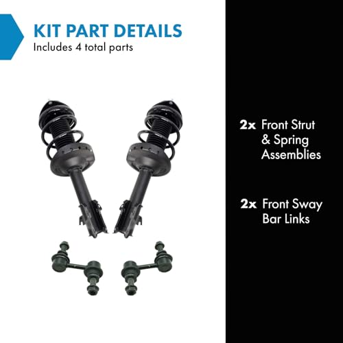 TRQ Front Suspension Kit Complete Strut & Coil Spring Assembly Sway Bar - style: SCA33023