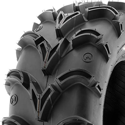 Set of 4 SunF A050 28x12-12 Deep Mud + Trail ATV UTV Off-Road Tires, 6PR, Tubeless - size: 28x12-12