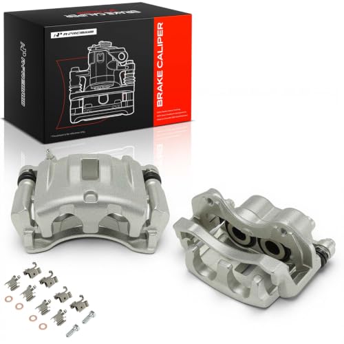 A-Premium Front Left and Right Side Disc Brake Caliper with Bracket - style: Akebono Calipers Front Sides