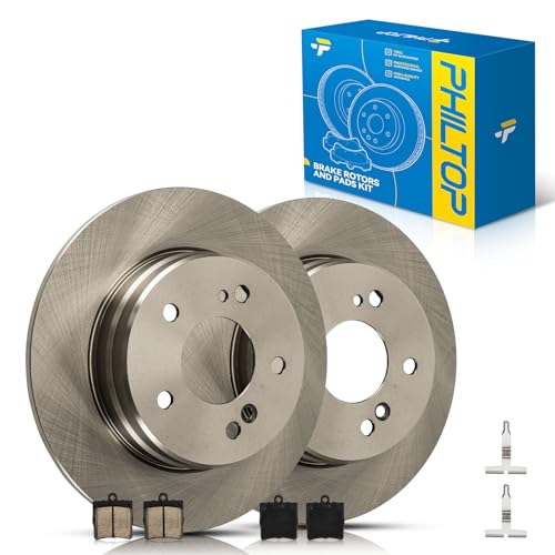 PHILTOP Rear Brake Pads and Rotors for Chrysler Crossfire 2004-2008, for Mercedes-Benz SLK280 2006-2008, C280 1998-2000, SLK300 2009-2011, Smooth Solid Brakes and Rotors Kit (10.94inch, 278MM) - size: C230 2000, 2002-2005 - Rear 34111-278mm