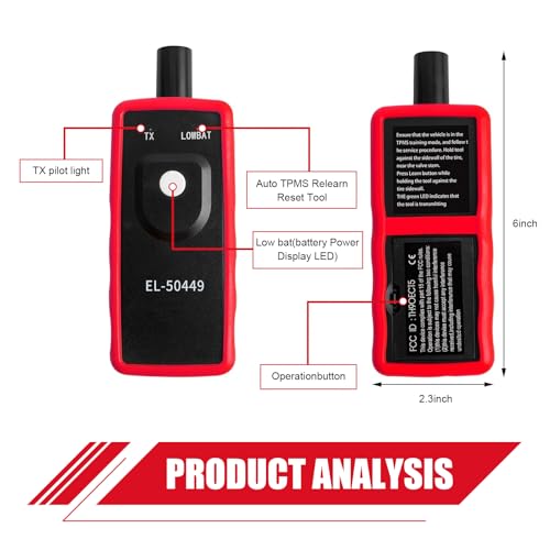 TPMS Relearn Tool for Ford, EL-50449 Tire Sensor TPMS Reset Tool, Auto Tire Pressure Monitor System Activation Reset Tool, Fit for Ford F150 F250 Fusion, Edge, Ranger, Transit 1997-2024 - size: EL-50449