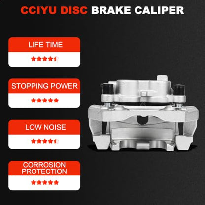 cciyu Front Right Disc Brake Caliper Assembly With Bracket 18B5296 - size: Front Right[18B5296]