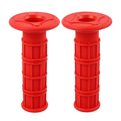 FLYPIG Universal 22mm 7/8" Motorcycle Handlebar Grips Bike Grips Non Slip Rubber Hand Grips for Honda Yamaha Suzuki Kawasaki KLX CRF YZF XR Polaris Arctic Cat Off Road Dirt Bike Handle Grips - color: red