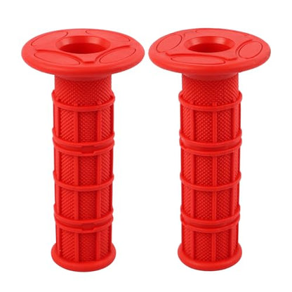 FLYPIG Universal 22mm 7/8" Motorcycle Handlebar Grips Bike Grips Non Slip Rubber Hand Grips for Honda Yamaha Suzuki Kawasaki KLX CRF YZF XR Polaris Arctic Cat Off Road Dirt Bike Handle Grips - color: red