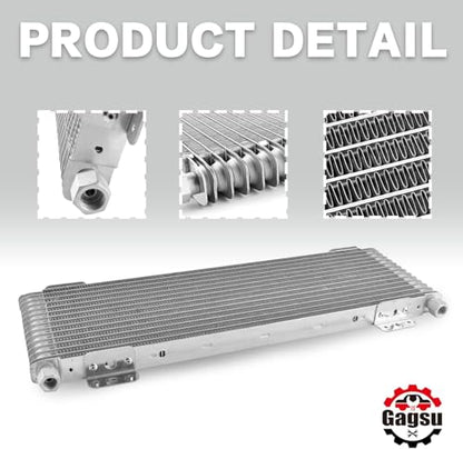 40k Transmission Oil Cooler lpd47391 with Thermal Bypass Valve 708-4739P6 Compatible with tru Cool Heavy Duty 40,000 GVW Max - Low Pressure Drop Trans Cooler - color: Silver2