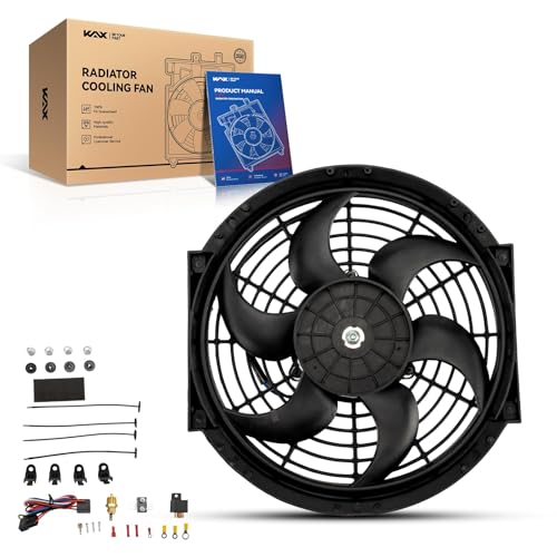 KAX 10 inch Universal Slim Fan Push Pull Electric Radiator Fan 12V - size: 10 inch Universal