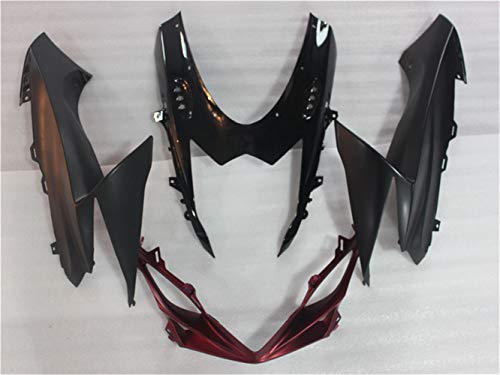 YTL Black Red Full Fairing Fit for Suzuki 2011-2026 GSXR 600/750 - color: 004 Black Red