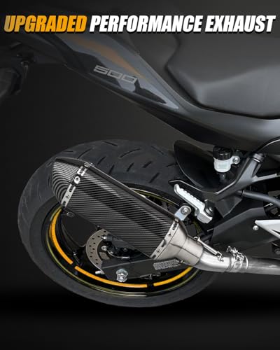 Motorcycle Slip-On Muffler 1.5-2" 38-51mm w/DB Killer - color: Carbon Fiber Pattern