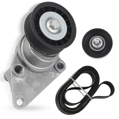 Dasbecan Serpentine Belt Tensioner Pulley Kit for Chevy Silverado 02-07