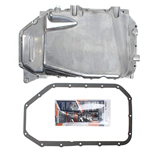 Engine Oil Pan with Gasket & Silicone Compatible with 2007-2008 Honda CR-V 2.4L L4 DOHC, Fits Replacement Engine Oil Sump 11200-RZA-000