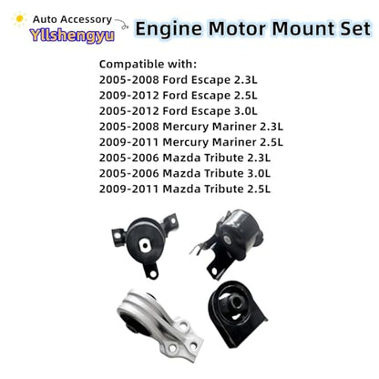 Engine Transmission Mount Kit for Escape/Tribute/Mariner - size: Escape 2005-2008 2.3L