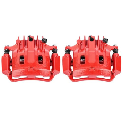 SCITOO Rear Left+Right Brake Calipers with Bracket 18-B4752 18-B4753 - size: Rear[18-B4753 & 18-B4752]Red