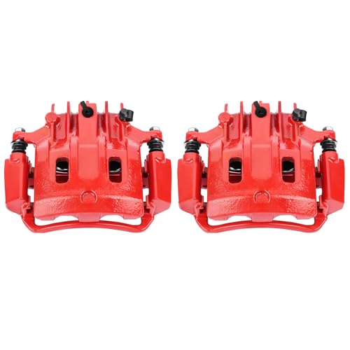 SCITOO Rear Left+Right Brake Calipers with Bracket 18-B4752 18-B4753 - size: Rear[18-B4753 & 18-B4752]Red