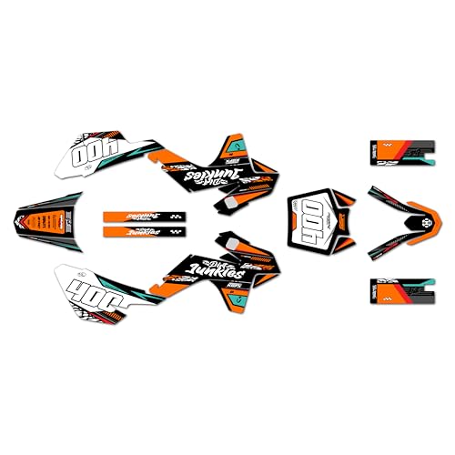 Graphics Kit for SSR SR70, SR110, and SR125 (2021+) Rugged Series Orange 16 Mil - On/Off the Road - Dirt Pit Bike Motorcycle Sticker, Dirtbike Racing Decal Motocross no-Plastics - color: Orange, size: 16 Mil - On/Off the Road