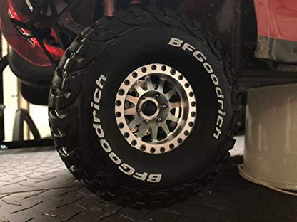VITAVON & VOTACH alumium beadlock wheel silver rim+ring For UDR Traxxas Unlimited Desert Racer 1:7#8473 2pcs