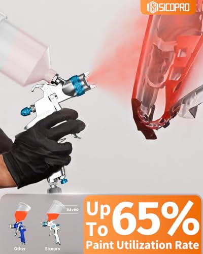 HVLP Spray Gun, Automotive Paint Gun, Spray Gun for Painting - color: Blue