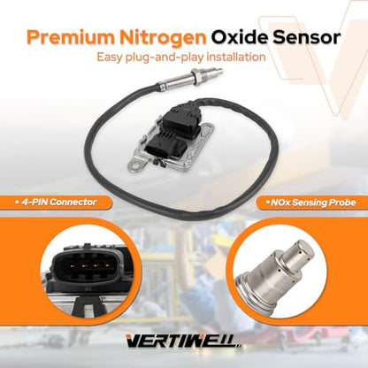 NOx Sensor Outlet Downstream Nitrogen Oxide Sensor Compatible with Volvo VNL VN VNM VHD VT C70 Mack CXU613 CHU613 CXU612 CHU612 MP8 Engine Replaces 904-6033 5WK97366 22303391 853760 S11391