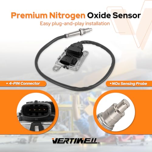NOx Sensor Outlet Downstream Nitrogen Oxide Sensor Compatible with Volvo VNL VN VNM VHD VT C70 Mack CXU613 CHU613 CXU612 CHU612 MP8 Engine Replaces 904-6033 5WK97366 22303391 853760 S11391