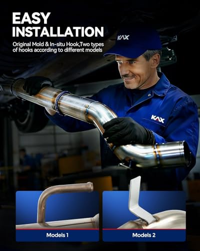 KAX Cat Back Exhaust System Compatible with 2004-2015 Nissan TITAN - size: 2004-2015 Nissan TITAN