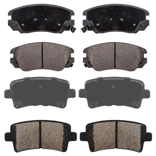 D1421 D1430 Ceramic Brake Pads Sets Replacement for Buick LaCrosse 2010 2013 2014,2012 for Buick Regal,2010 for Buick Allure,2013 for Chevrolet Malibu,2011 for Saab 44079 - style: D1421V+D1430V