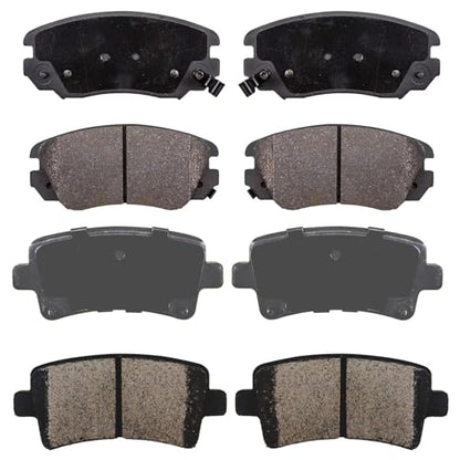 D1421 D1430 Ceramic Brake Pads Sets Replacement for Buick LaCrosse 2010 2013 2014,2012 for Buick Regal,2010 for Buick Allure,2013 for Chevrolet Malibu,2011 for Saab 44079 - style: D1421V+D1430V