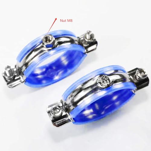 2PCS 304 Stainless Steel Wall Ceiling Mount Pipe Supports, Split Ring Hanger for OD Pipe 25-27mm - size: 25-27mm, style: split ring hanger ONLY