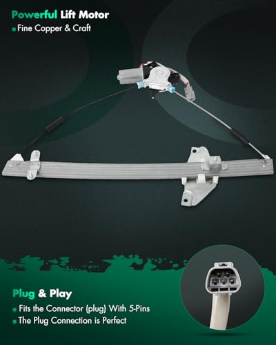 SCITOO Front Left Power Window Regulator with Motor Fit for 1996-2000 for Toyota RAV4, 741-134 - size: 741-134 | Front Left