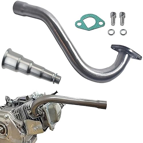 Exhaust Trumpet Header Pipe - color: silver, size: Exhaust Tip2