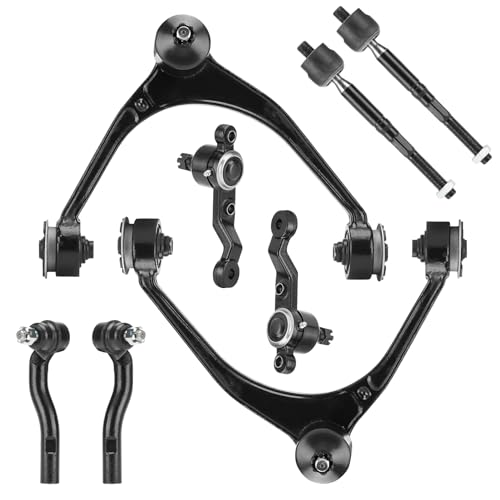 8Pcs Front Upper Control Arms with Ball Joint for Lexus GS300 1998-2005, Lexus GS400 1998-2000, Lexus GS430 2001-2005 Outer Inner Tie Rod End Suspension Kit - K620336 K620335 K500102 EV80600