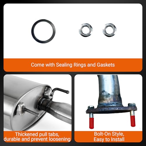 100% Stainless Steel Exhaust Muffler for 2008-2011 Camry TC06 - size: For 2008-2011 Camry 2.4L 2.5L