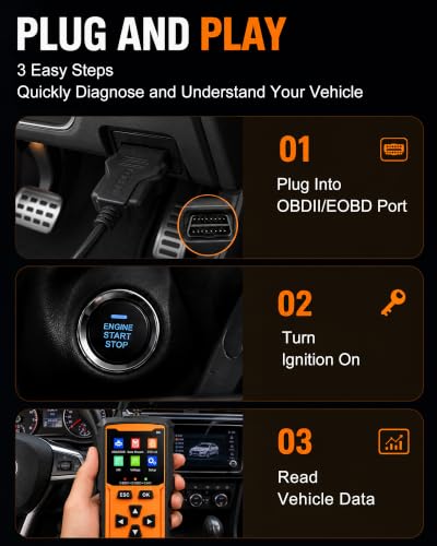 OBD2 Scanner M6,Car OBDII Diagnostic Code Reader (Orange)