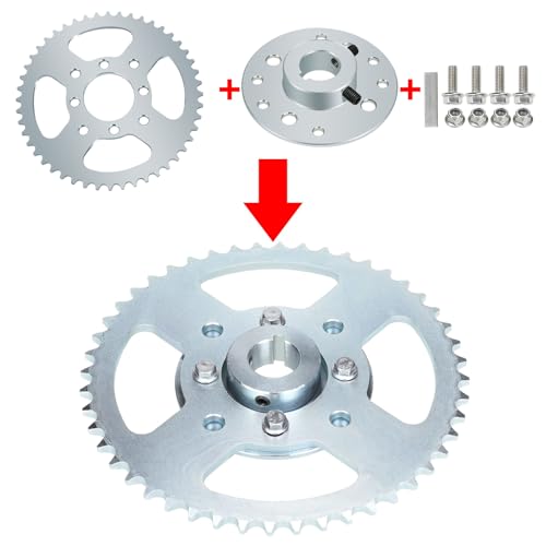 GREHUA Go Kart 40/41/420 Chain Sprocket 48 Tooth and Hub with 1" bore 1/4 Keyway Compatible with Predator 212cc 196cc 6.5HP GX160 GX200 Dune Buggy Drift Trike Heavy Duty Go Kart Cart Parts