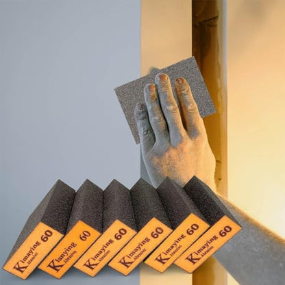 Sanding Sponge, 60 Grit Assortment Sanding Block - size: 60grit - 6pcs