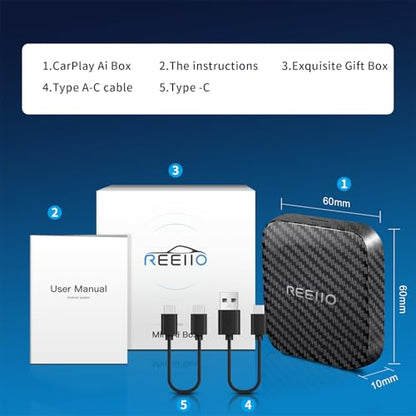 Wireless CarPlay Ai Box with Net-Flix/YouTube/TF Card Slot Convert Wired CarPlay to Wireless for 2016 and Above Original Wired CarPlay Touchscreen Car,Plug&Play Easy Setup Android Auto Car Video Box