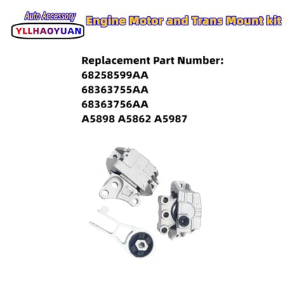 Yllhaoyuan Engine Motor Transmission Mount Set for Renegade/Compass 2.4L - size: 2015-2020 Jeep Renegade 2.4L L4