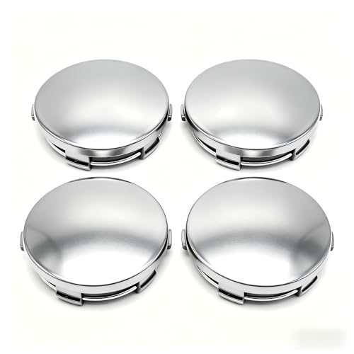 4PCS Wheel Center Caps, 60mm/2.36" OD 56mm/2.2" ID, ABS Snap-in Rust Resistant Hub Cap Cover, Universal for Car SUV Truck (Silver) - color: silver