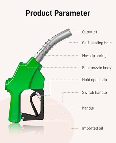 3/4" NPT Automatic Fuel Nozzle Auto Shut-off Gas Pump Handle - color: 1pack Green, size: 3/4'' NPT without Swivel