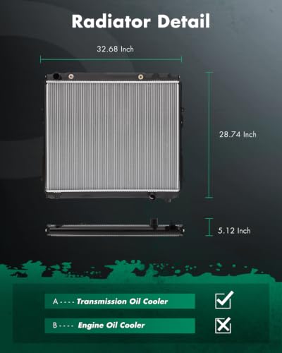 SCITOO 2321 Engine Radiator Assembly for Toyota for Tundra 2000-2006 4.7L - size: 2321