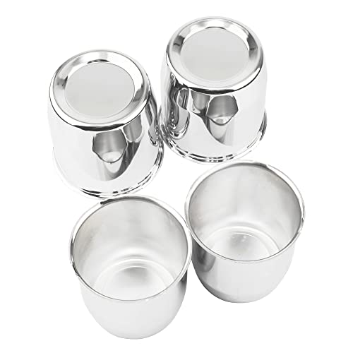4Pcs 3.27" OD 3.54" H Push Through Trailer Wheel Center Cap for Rim - color: Chrome, size: 3.27" Hub 3.46" H
