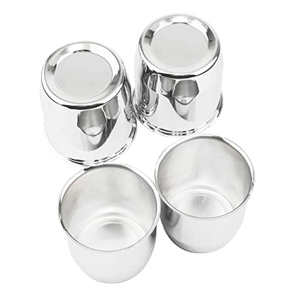 4Pcs 3.27" OD 3.54" H Push Through Trailer Wheel Center Cap for Rim - color: Chrome, size: 3.27" Hub 3.46" H