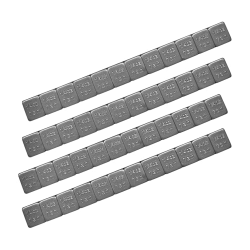 Wevdn 48 PCS 1/4 Oz Adhesive Backed Wheel Weights, 0.25 Ounce Stick on Wheel Weights with Easy Peel Tape, Low Profile Tire Balancing Weights for Cars ATVs SUVs Trucks Motorcycles - color: 48 PCS